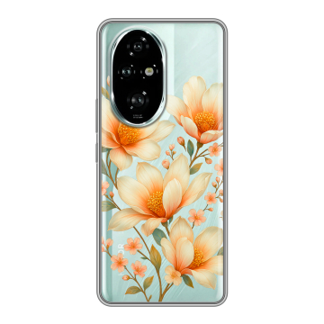Силиконовый чехол на Honor 200 Pro с принтом Цветы
