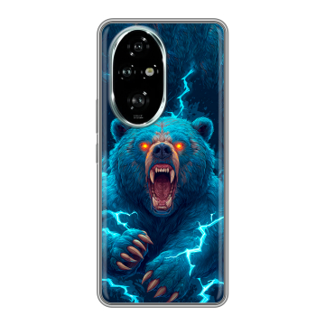 Силиконовый чехол на Honor 200 Pro с принтом Медведь