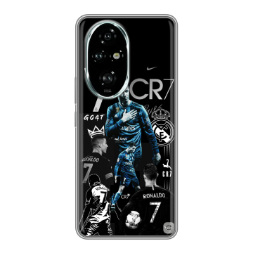 Силиконовый чехол на Honor 200 Pro с принтом Реал Роналдо