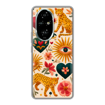 Силиконовый чехол на Honor 200 Pro с принтом Модный принт
