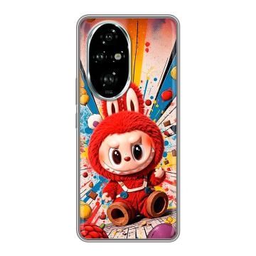Силиконовый чехол на Honor 200 Pro с принтом Labubu Лабубу Силиконовый чехол на Honor 200 Pro с принтом Labubu Лабубу