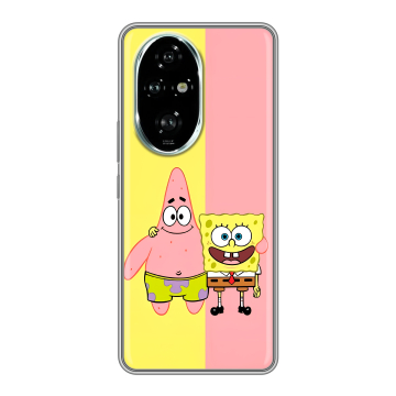 Силиконовый чехол на Honor 200 Pro с принтом Спанч боб Спанчбоб Силиконовый чехол на Honor 200 Pro с принтом Спанч боб Спанчбоб