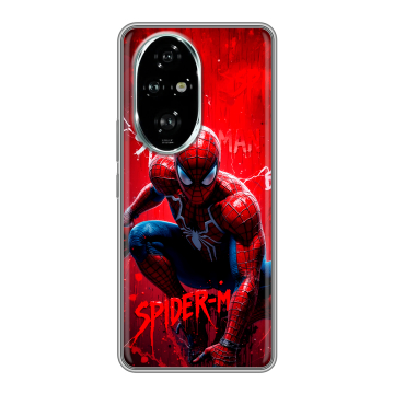 Силиконовый чехол на Honor 200 Pro с принтом Spiderman Человек паук