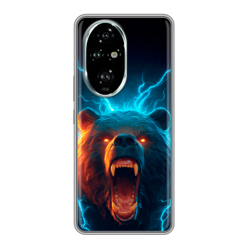 Силиконовый чехол на Honor 200 Pro с принтом Медведь
