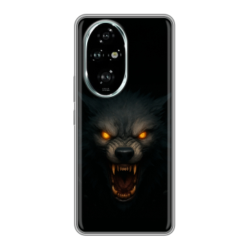 Силиконовый чехол на Honor 200 Pro с принтом Волк