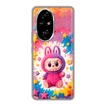 Силиконовый чехол на Honor 200 Pro с принтом Labubu Лабубу Силиконовый чехол на Honor 200 Pro с принтом Labubu Лабубу