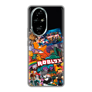 Силиконовый чехол на Honor 200 Pro с принтом Roblox Роблокс Силиконовый чехол на Honor 200 Pro с принтом Roblox Роблокс