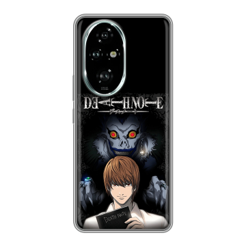 Силиконовый чехол на Honor 200 Pro с принтом Death note Тетрадь смерти