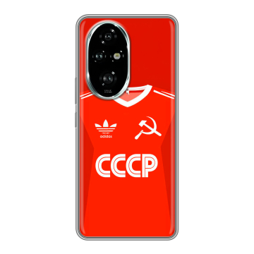 Силиконовый чехол на Honor 200 Pro с принтом Флаг Герб СССР