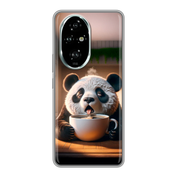Силиконовый чехол на Honor 200 Pro с принтом смешная панда