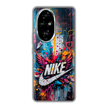 Силиконовый чехол на Honor 200 Pro с принтом Nike Найк Силиконовый чехол на Honor 200 Pro с принтом Nike Найк