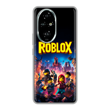 Силиконовый чехол на Honor 200 Pro с принтом Roblox Роблокс Силиконовый чехол на Honor 200 Pro с принтом Roblox Роблокс