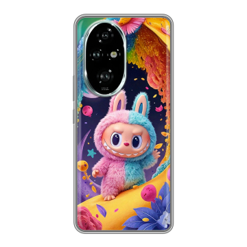 Силиконовый чехол на Honor 200 Pro с принтом Labubu Лабубу Силиконовый чехол на Honor 200 Pro с принтом Labubu Лабубу