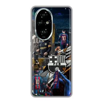Силиконовый чехол на Honor 200 Pro с принтом Messi Barcelona Силиконовый чехол на Honor 200 Pro с принтом Messi Barcelona