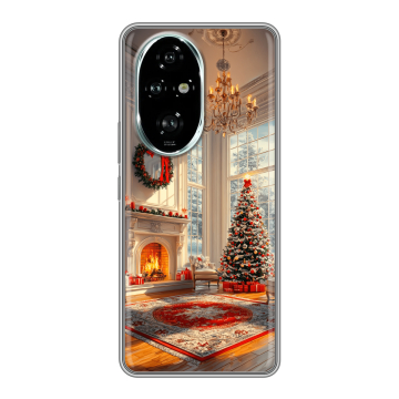 Силиконовый чехол на Honor 200 Pro с принтом Новый год