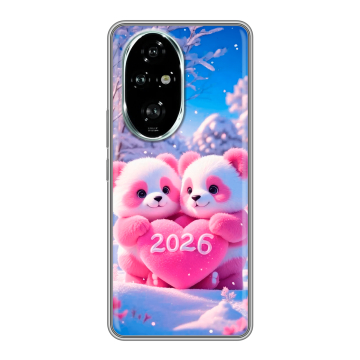 Силиконовый чехол на Honor 200 Pro с принтом Новый год