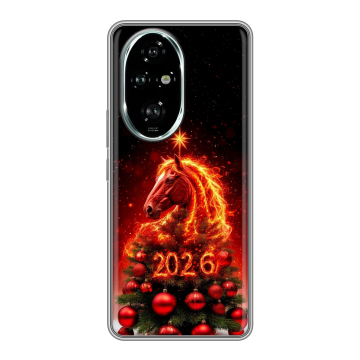 Силиконовый чехол на Honor 200 Pro с принтом Новый год
