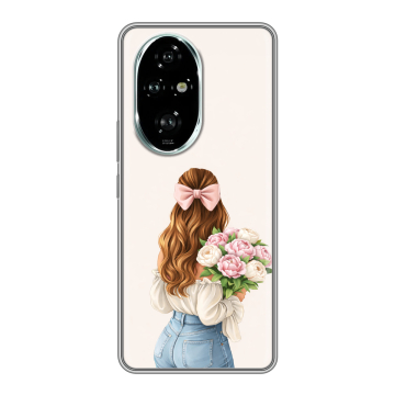 Силиконовый чехол на Honor 200 Pro с принтом женский