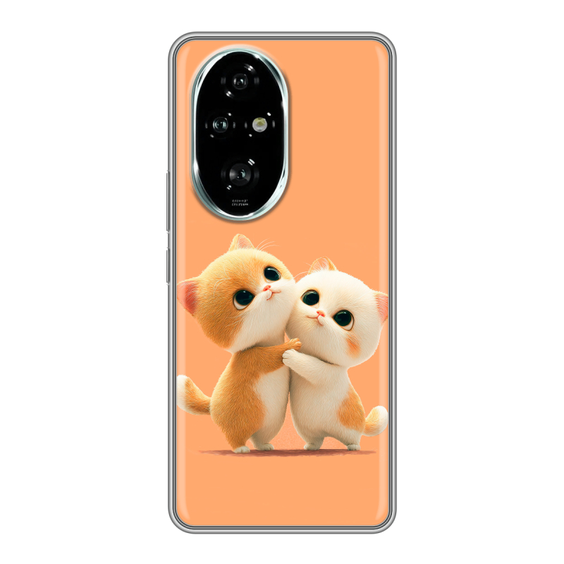 Силиконовый чехол на Honor 200 Pro с принтом Милые котики Силиконовый чехол на Honor 200 Pro с принтом Милые котики