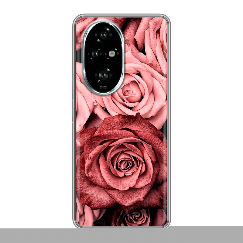 Силиконовый чехол на Honor 200 Pro с принтом Цветы розы Силиконовый чехол на Honor 200 Pro с принтом Цветы розы