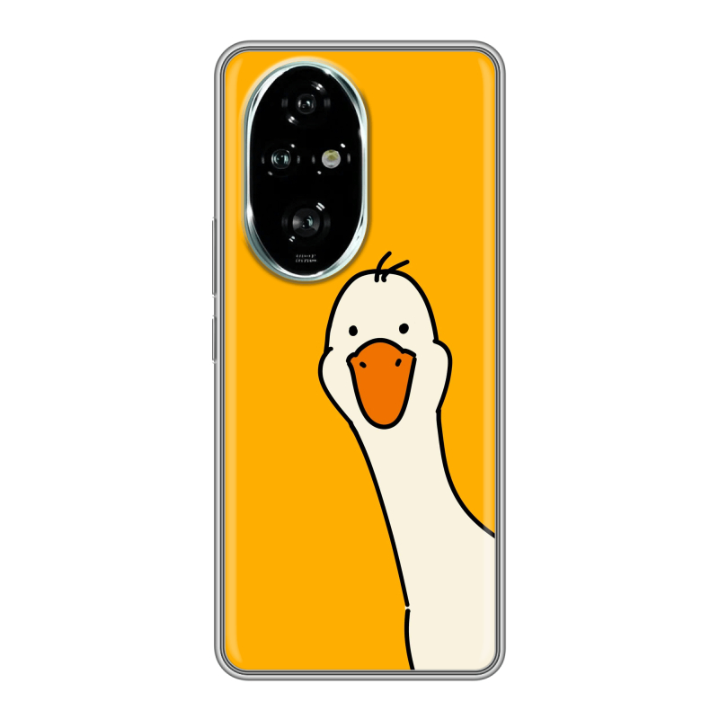 Силиконовый чехол на Honor 200 Pro с принтом Утка Силиконовый чехол на Honor 200 Pro с принтом Утка