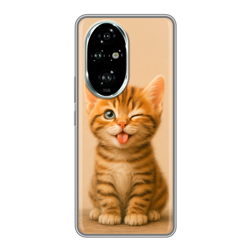 Силиконовый чехол на Honor 200 Pro с принтом котенок Силиконовый чехол на Honor 200 Pro с принтом котенок