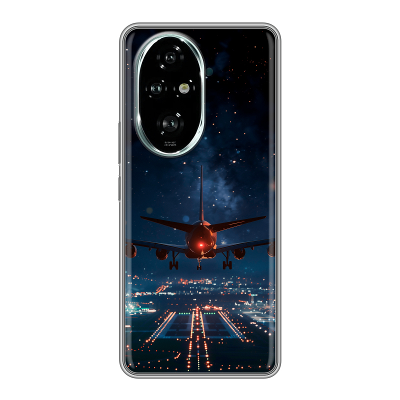 Силиконовый чехол на Honor 200 Pro с принтом самолет Силиконовый чехол на Honor 200 Pro с принтом самолет