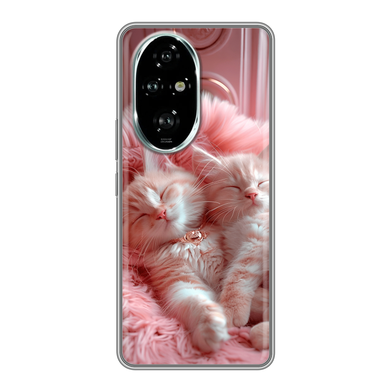 Силиконовый чехол на Honor 200 Pro с принтом котята котики Силиконовый чехол на Honor 200 Pro с принтом котята котики