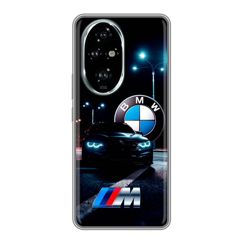 Силиконовый чехол на Honor 200 Pro с принтом БМВ BMW Силиконовый чехол на Honor 200 Pro с принтом БМВ BMW