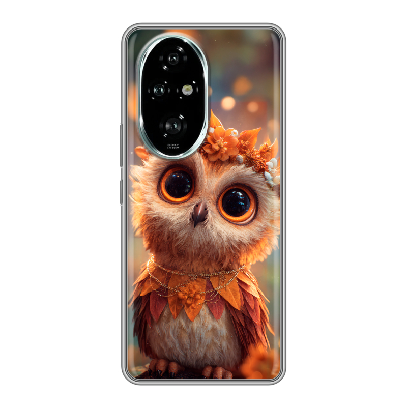 Силиконовый чехол на Honor 200 Pro с принтом Милая сова Силиконовый чехол на Honor 200 Pro с принтом Милая сова