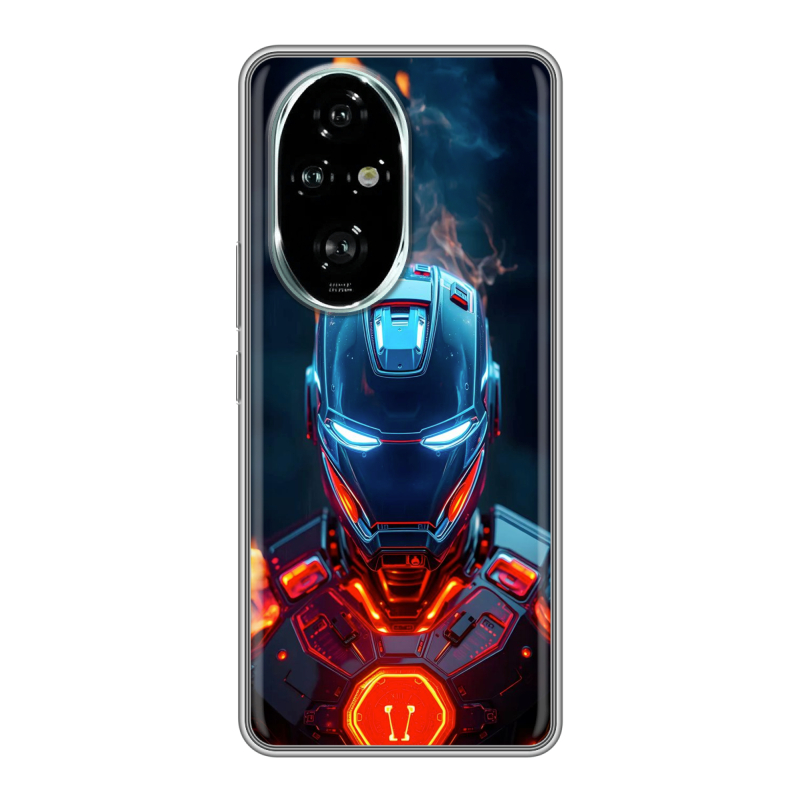 Силиконовый чехол на Honor 200 Pro с принтом IronMan Железный человек Силиконовый чехол на Honor 200 Pro с принтом IronMan Железный человек