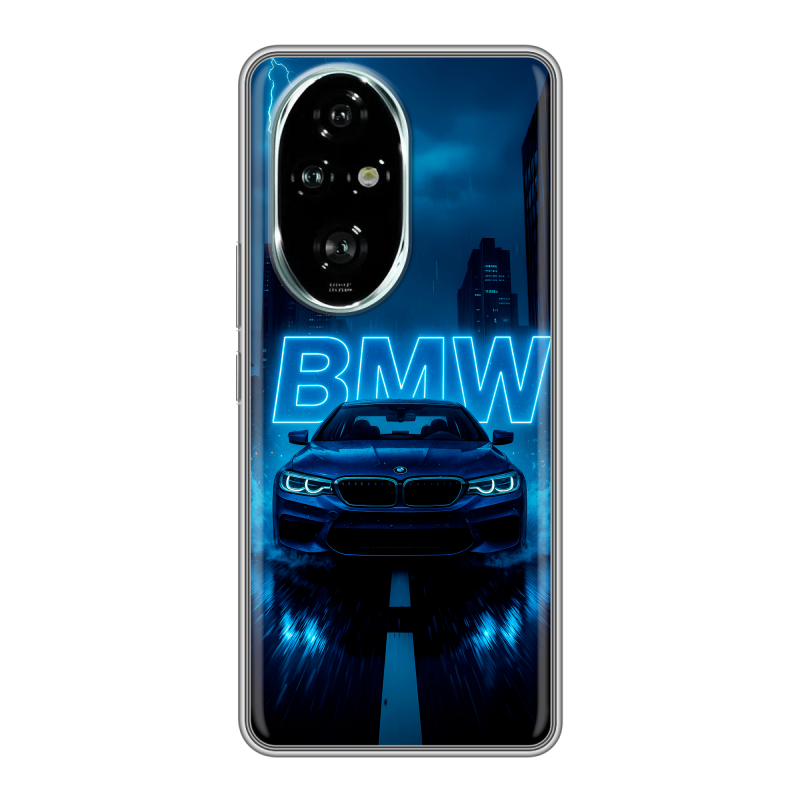 Силиконовый чехол на Honor 200 Pro с принтом BMW БМВ Силиконовый чехол на Honor 200 Pro с принтом BMW БМВ