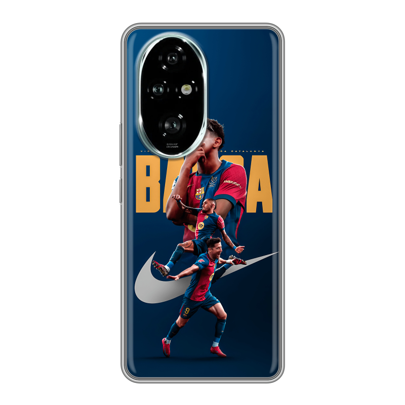 Силиконовый чехол на Honor 200 Pro с принтом Барселона Barca Yamal Силиконовый чехол на Honor 200 Pro с принтом Барселона Barca Yamal