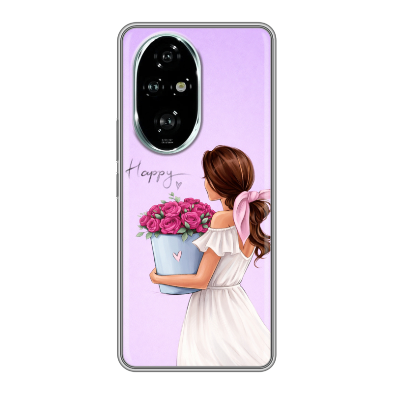 Силиконовый чехол на Honor 200 Pro с принтом женский Силиконовый чехол на Honor 200 Pro с принтом женский