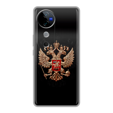 Силиконовый чехол на Vivo V40 5G с принтом Герб России
