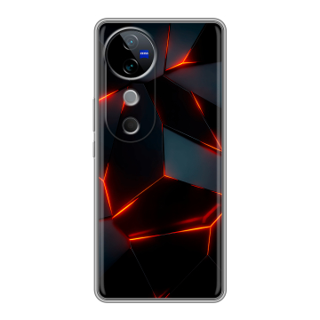 Силиконовый чехол на Vivo V40 5G с принтом Яркие абстракции