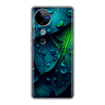 Силиконовый чехол на Vivo V40 5G с принтом Листья
