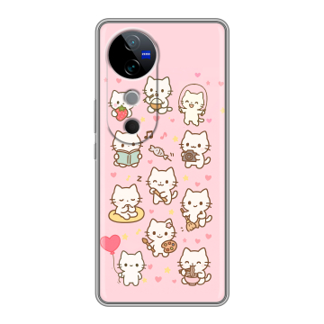 Силиконовый чехол на Vivo V40 5G с принтом Hello Kitty Хелоу Кити