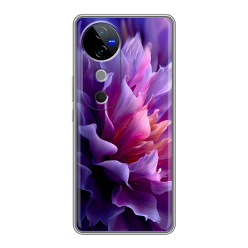 Силиконовый чехол на Vivo V40 5G с принтом женский цветы