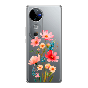 Силиконовый чехол на Vivo V40 5G с принтом Цветы