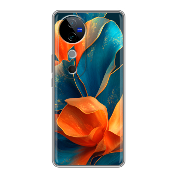 Силиконовый чехол на Vivo V40 5G с принтом Цветы