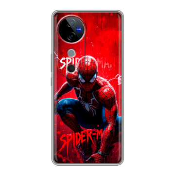 Силиконовый чехол на Vivo V40 5G с принтом Spiderman Человек паук