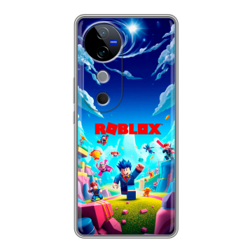 Силиконовый чехол на Vivo V40 5G с принтом Roblox Роблокс