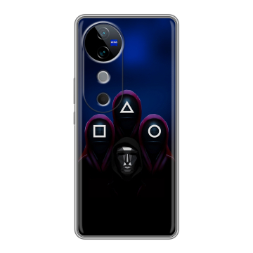 Силиконовый чехол на Vivo V40 5G с принтом Игра Кальмара
