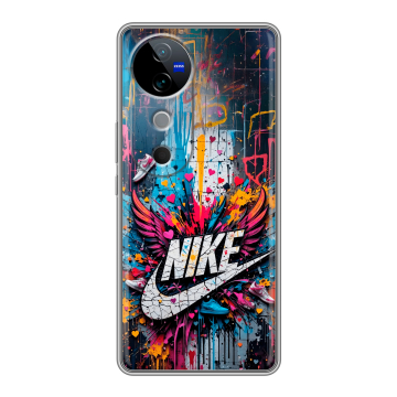 Силиконовый чехол на Vivo V40 5G с принтом Nike Найк