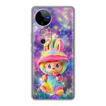 Силиконовый чехол на Vivo V40 5G с принтом Labubu Лабубу