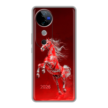 Силиконовый чехол на Vivo V40 5G с принтом Новый год