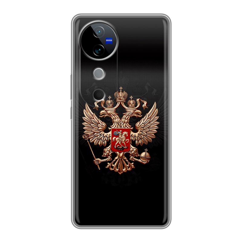 Силиконовый чехол на Vivo V40 5G с принтом Герб России Силиконовый чехол на Vivo V40 5G с принтом Герб России