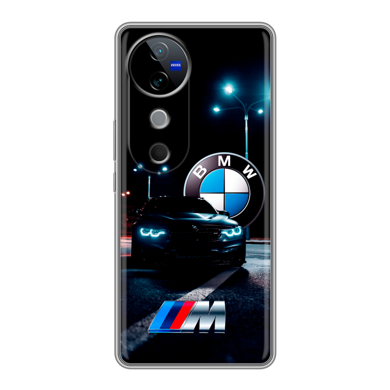 Силиконовый чехол на Vivo V40 5G с принтом БМВ BMW Силиконовый чехол на Vivo V40 5G с принтом БМВ BMW