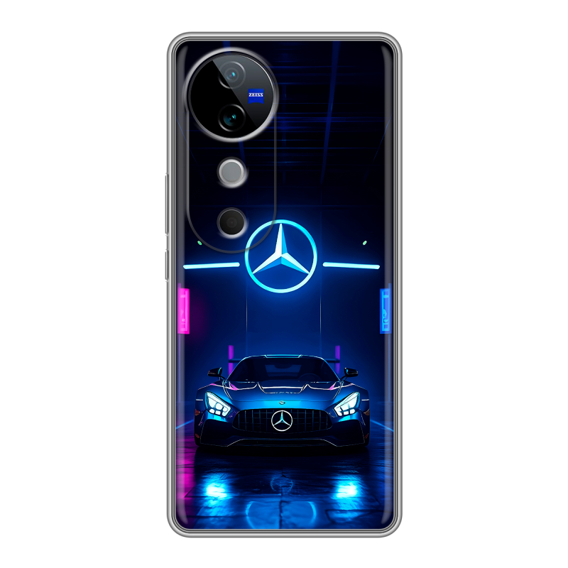 Силиконовый чехол на Vivo V40 5G с принтом Mercedes Мерседес Силиконовый чехол на Vivo V40 5G с принтом Mercedes Мерседес